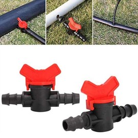 Yardwe Pack of 5 Drip Irrigation Barb Ball Valve 16 mm 1/2 Inch Drip Irrigation Hose Shut-off Valve Drip Irrigation Parts