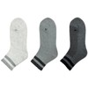 Health Knit Men's Quarter Socks, 3P Cotton, Relaxed Fit, Thick,