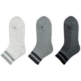 Health Knit Men's Quarter Socks, 3P Cotton, Relaxed Fit, Thick, 2-Piece Sinker Topline (25-27, 3696), 3696 Sinker 2-Strand Topline
