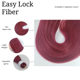 Boho Braiding Hair Boho Hair for Braiding Ocean Wave Burgundy Braiding Hair for Boho Braids