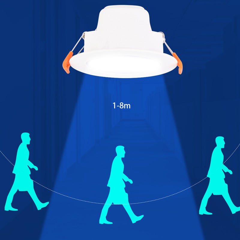 6000K AC90-265V LED Ceiling Light Downlight with Intelligent Radar Sensor