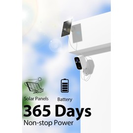 Rraycom 4Pack Security Cameras Wireless Outdoor,2K Battery Powered Solar Cameras for Home Security with Solar Panel Home Camera with Color Night Vision Motion Detection 2-Way Audio Waterproof