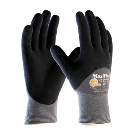 G-Tek TM MaxiFlex 34-875 Seamless Knit Nylon Gloves with Micro-Foam Nitrile Grip (Men's Lg)