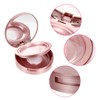 Ipetboom Eyelash Holder Pcs Plastic Eyelash Cases Round Rose Gold