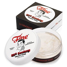 Mr. Fine 21C Shaving Soap for Men XL 5oz Tub - L'Orange Noir Fragrance - New and Unique Premium Formula That's Thicker than Cream but Softer than Soap - No Artificial Colors