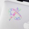 Decal Stickers of Artist Pallet & Brushes 02 (Hologram) (Set