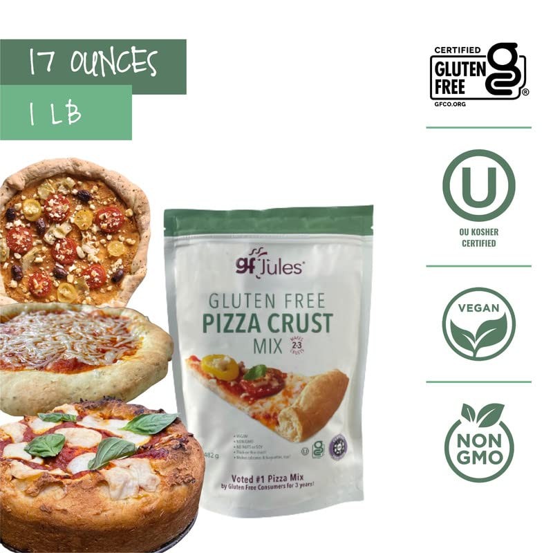 gfJules Certified Gluten Free Pizza Crust Mix | Deep Dish