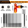 Metric Ball End Hex Bit Set with T Handle Ratchet