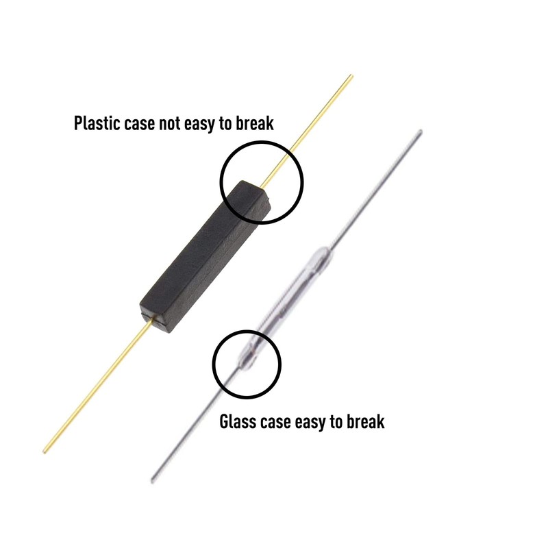 WOWOONE 5pcs Plastic Reed Switch Reed Contact Normally Open (N/O)