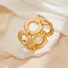 MIJENITI Chunky Gold Bangle Bracelets for Women Thick Wide Ellipse
