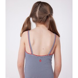 Petit Bateau A0cnt, Costume da Bagno 1 Pezzo Bambina, Blu/Bianco, 6 Anni