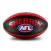 Sherrin Essendon Bombers AFL Club Leather Football, Red/Black, Size 5