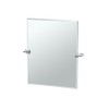 Gatco 4379SM Bleu, Small Rectangle Mirror, Chrome, 24 Inch