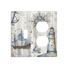 Xuejiaku Decorative Switch Cover Rustic Nautical Anchor Sailboat Compass Lighthouse