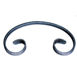 UHRIG Decorative element scroll for stairs, balcony and fence railings - steel C-bend for forged iron - decorative part - fence decoration - 220 x 120 mm