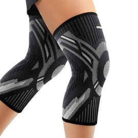 INDEEMAX Knee Support Brace 2 Pack - Compression Knee Sleeves for Men Women Arthritis, Joint Pain, Ligament Injury, Meniscus Tear, ACL, MCL, Tendonitis, Running, Gym, Squats, Sports - S
