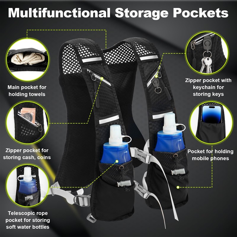 Running Vest for Men and Women, Hydration Vest Running with