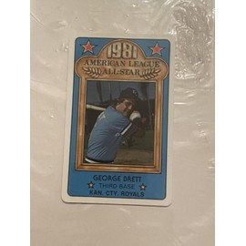 1981 Perma-Graphics Baseball ALL STAR  Credit Card GEORGE BRETT NM-MT!