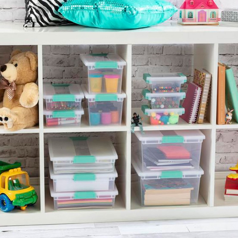 Sterilite 19628604 Medium Clip Clear Storage Box With Latched Lid