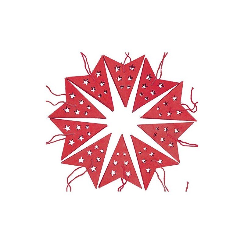 Guru-Shop Mini Star Fairy Lights, Red