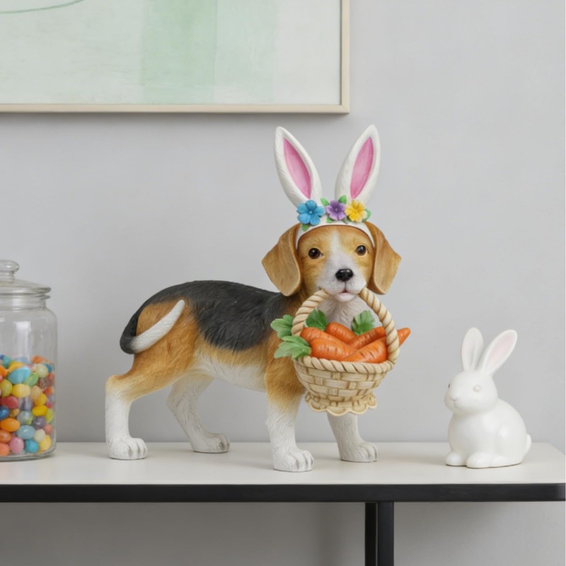 Cynkeyee Dog Garden Statue Decoration - Cute Puppy Beagle Statues