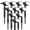 Satucol Solar Spot Lights Outdoor 10 Pack，Auto On/Off Solar Lights