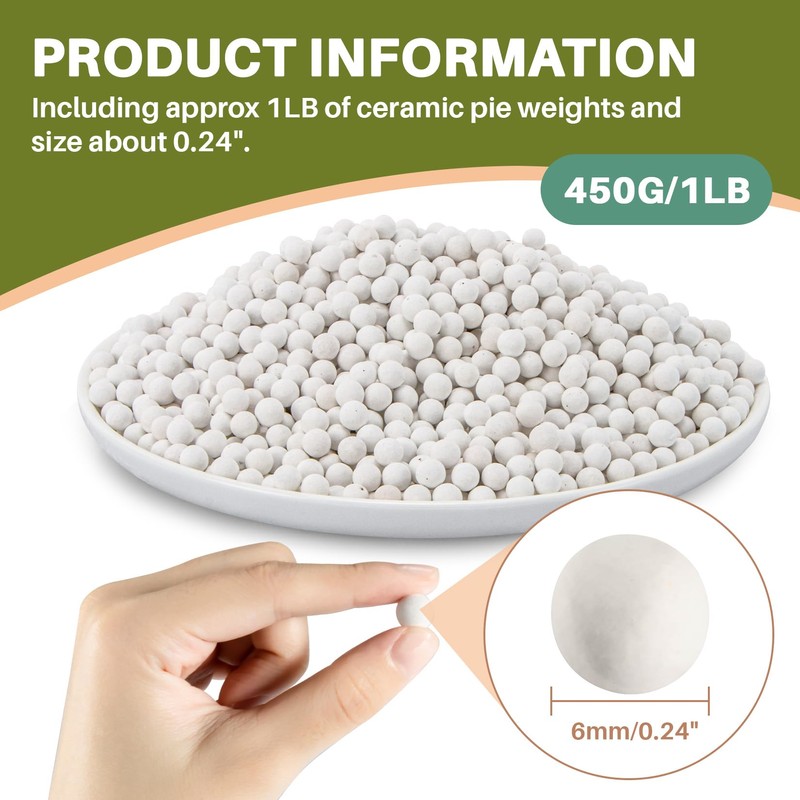 Sukh 1LB Pie Weights for Baking - Pie Crust Weights