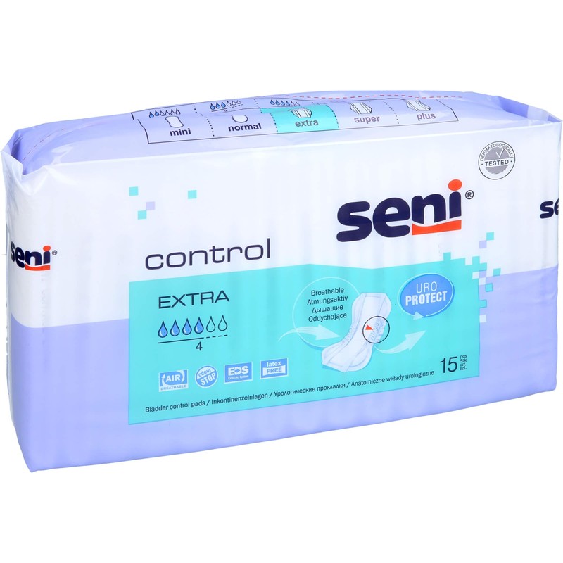 SENI Control Incontinence Pads Extra Pack of 15