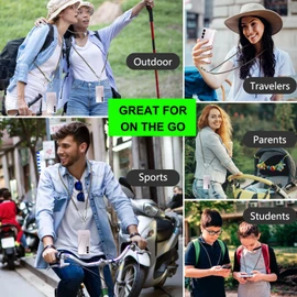 AICase Phone Lanyard Built in Charging Cable for Android Phones, Adjustable Crossbody Cell Phone Neck Strap Essentials for Hiking, Biking, Camping, Fishing, Travel, Students, Teachers