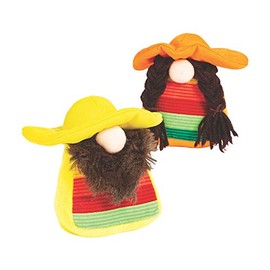 Fun Express - Fiesta Gnome Couple for Cinco de Mayo - Toys - Plush - Stuffed Non Animal - Cinco de Mayo - 12 Pieces