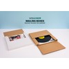 Wisaiboxl Kraft LP Mailers, 12.8x12.8x1 inch, Easy-Fold, Multi-Depth Vinyl Record