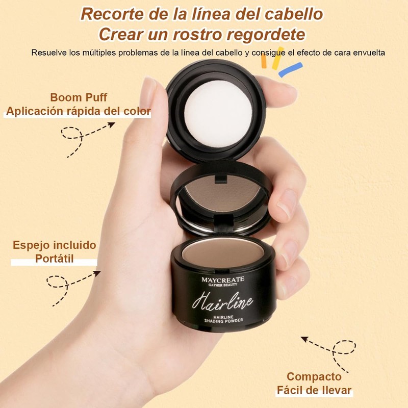 YOKNETIG Corrector de Raíces Polvo Marrón Claro – Cobertura Duradera