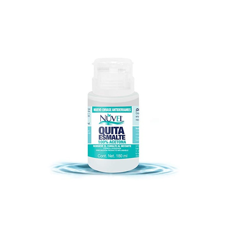 Nuvel Quita Esmalte 100% Acetona, Ideal para Remover Esmalte en