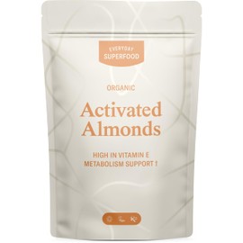 Everyday Superfood Organic Activated Almonds 200g, Unsalted and Unroasted Sprouted Almond, Suitable for Vegan & Kosher Diets