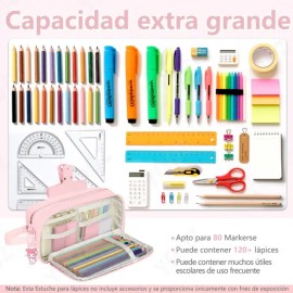 Estuche De Lapicera Gran Capacidad Pencil Case Organizadora