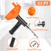 33 Feet Drain Snake Auger, Plumbing Snake Drain Hair Clog