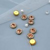 50 pcs Rhinestone Embellishments Crystal Button Gold Flatback DIY Craft