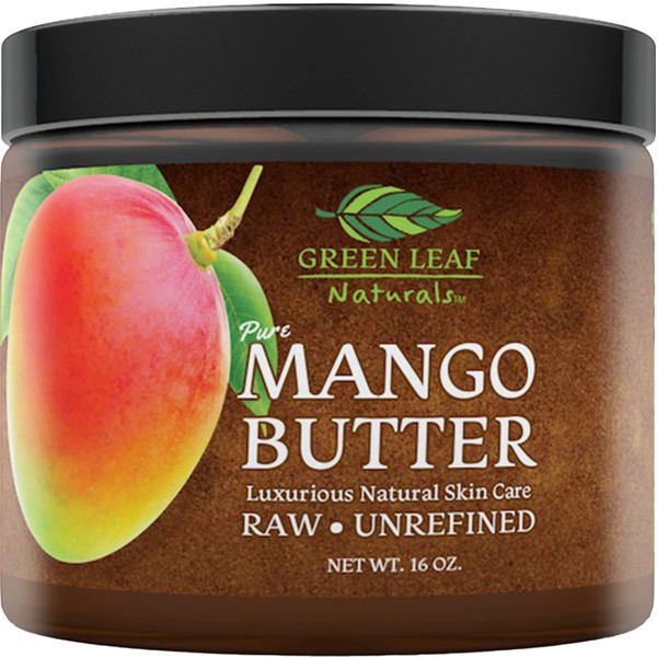 Mango Butter Raw Organic Unrefined | 100% Organic Natural Ingredients | Body Moisturizer | Hydrate, Nourish & Soften Your Skin | Restore & Repair | Body Butter for Women & Men, All Skin Types 16 oz