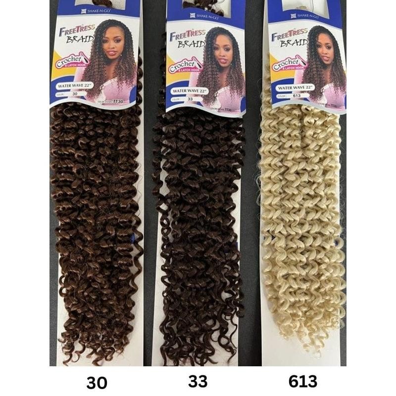 Freetress Braid Crochet Hair - Water Wave Bulk 22" -