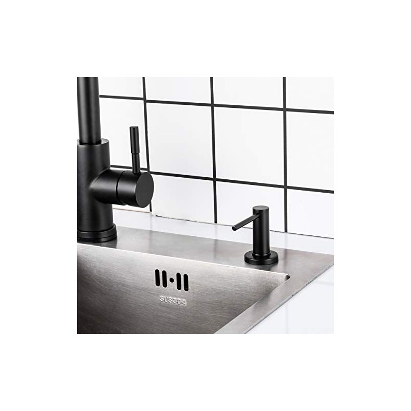 Matte Black Kitchen Sink Soap Dispenser GAPPO Countertop Pump Hand