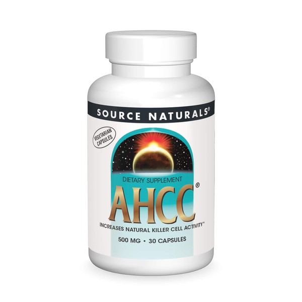 Source Naturals AHCC 500mg, 30 Vegetarian Capsules