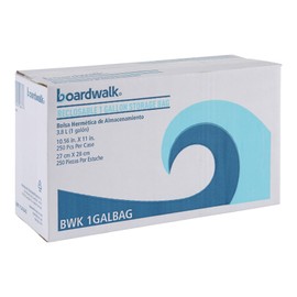 Boardwalk Reclosable Food Storage Bags, 1 gal, 1.75 mil, 10.5" x 11", Clear, 250/Box