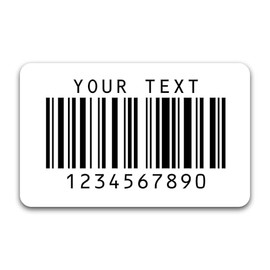 Custom Barcode Labels - Sequential or Identical Barcode Stickers - 250-100,000 Labels (1.2 x 0.75)