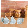 SHOWERORO 4pcs Seasoning Dispenser Fish Shaped Spice Jars Practical and