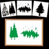 Pack of 9 Pine Stencils, Christmas Tree Painting Templates, Reusable