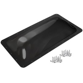 XMK 18" x 34" RV Skylight Replacement Fit 14" x 30" Skylights Openings, Camper RV Shower Skylight Cover Outer Dome for Campers Trailer Fifth Wheel Food Truck Motorhome, Impact Resistant (Black)