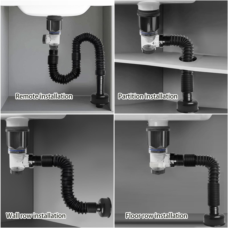 Bathroom Sink Drain kit Black,That can be Used with or