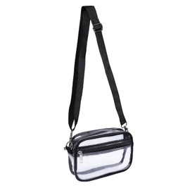 FREEBLOS Transparente Umhängetasche Durchsichtige Konzerttaschen Für Stadionveranstaltungen Große Kapazität Transparente Konzerttasche Für Damen Verstellbarer Schultergurt Geldbörse 21x14x5cm