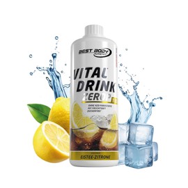 Best Body Nutrition Best Body Nutrition Vital Drink ZEROP® - Eistee-Zitrone, Original Getränkekonzentrat - Sirup - zuckerfrei, 1:80 ergibt 80 Liter Fertiggetränk, 1000 ml