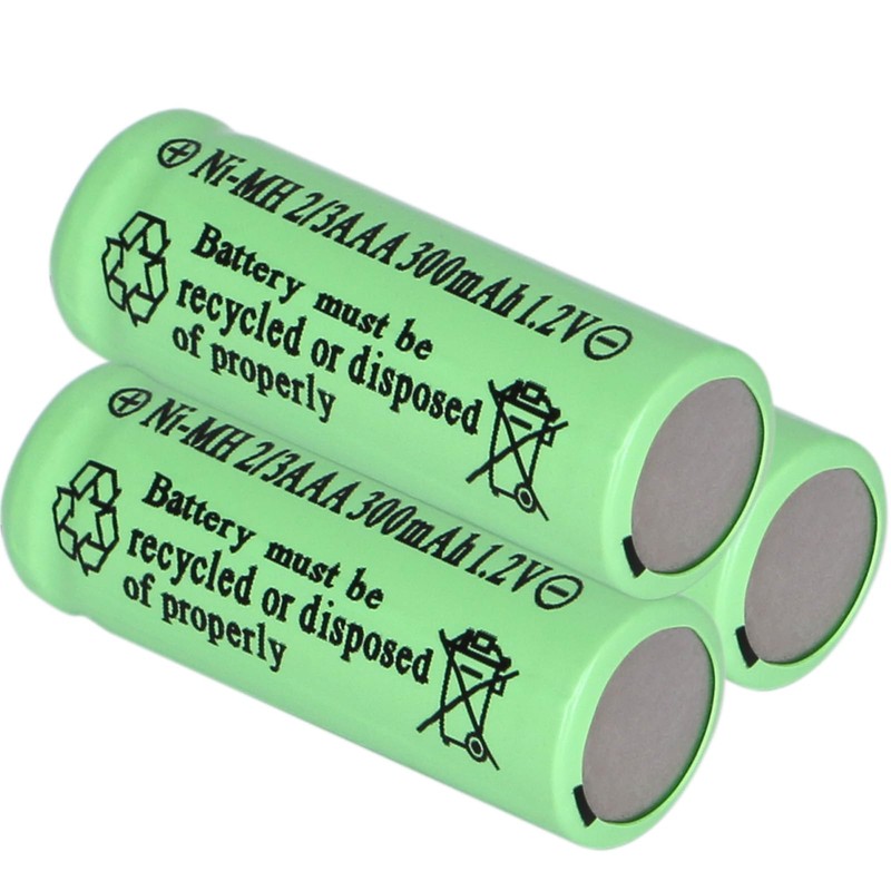 Yibatopow 8 Packs Ni-MH 2/3AAA 1.2v 300 mah Rechargeable Batteries